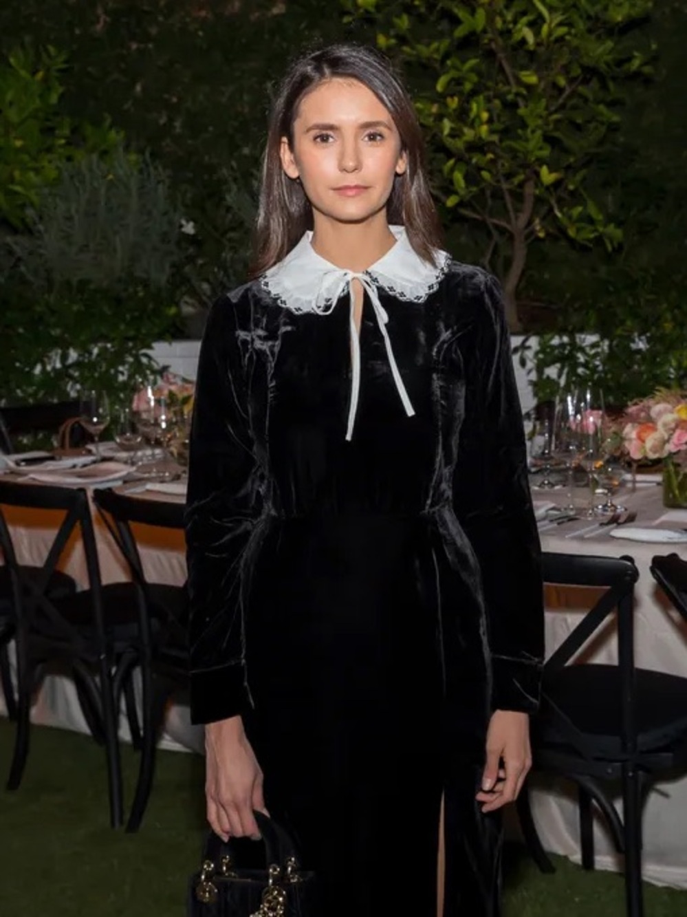SWEET BABY JAMIE Black Velvet Collared
Dress